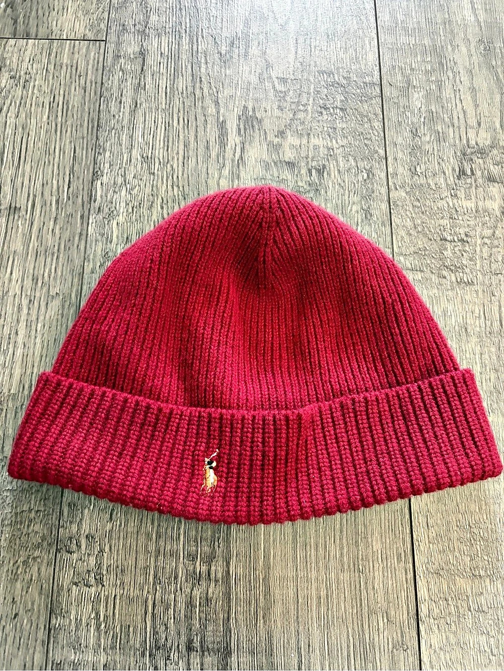 Polo Ralph Lauren Signature Merino Cuffed Beanie Red